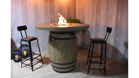 Table brasero Lafite Barel bois